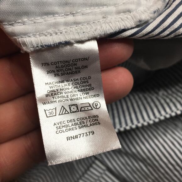 Ann Taylor Factory Petite Womens Pinstripes Straight Mid Rise Trouser Pant 12P - Picture 5 of 9